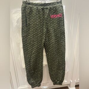 Versace Geometric Pants with Pink Accent